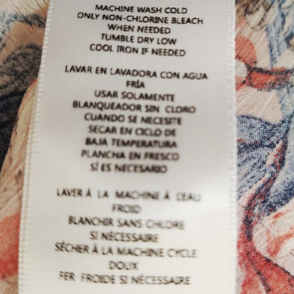 "Kut From The Kloth" Sheer Floral Blouse Size Med - Picture 6 of 7